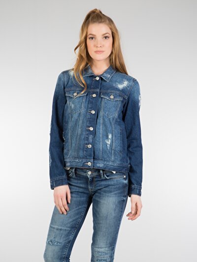COLINS деним женский жакеты COLINS деним женский жакеты<br>Пол: женский; Цвет: el?za wash; Размер INT: L;