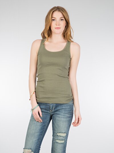 COLINS хаки женский майки COLINS хаки женский майки<br>Пол: женский; Цвет: хаки; Размер INT: L;