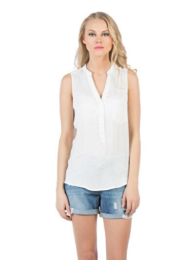 COLINS белый женский рубашки короткий рукав COLINS белый женский рубашки короткий рукав<br>Пол: женский; Цвет: белый; Размер INT: XS;