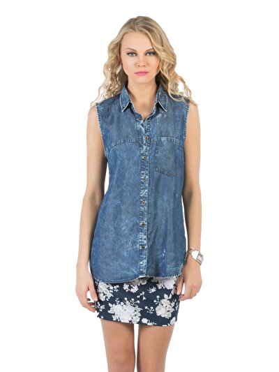 COLINS женский рубашки короткий рукав COLINS женский рубашки короткий рукав<br>Пол: женский; Цвет: дарк шелли уош; Размер INT: L;