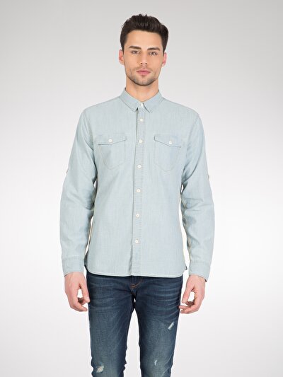 COLINS голубой COLINS голубой <br>Пол: мужской; Цвет: светлый индиго; Размер INT: L;