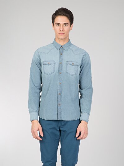 COLINS голубой COLINS голубой <br>Пол: мужской; Цвет: индиго; Размер INT: XL;
