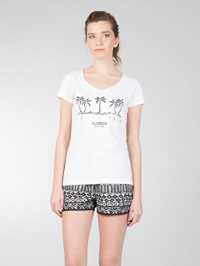 COLINS белый женский футболки короткий рукав COLINS белый женский футболки короткий рукав<br>Пол: женский; Цвет: белый; Размер INT: XS;