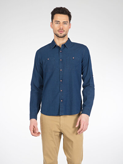 COLINS голубой COLINS голубой <br>Пол: мужской; Цвет: индиго; Размер INT: S;