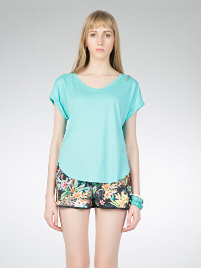 COLINS женский футболки короткий рукав COLINS женский футболки короткий рукав<br>Пол: женский; Цвет: turquo?se; Размер INT: XS;
