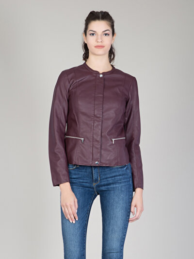 COLINS пурпурный женский куртки-pu COLINS пурпурный женский куртки-pu<br>Пол: женский; Цвет: сливовый; Размер INT: L;