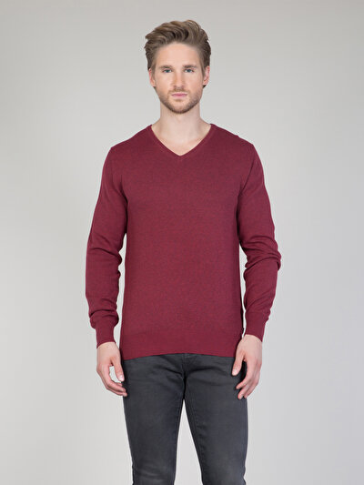 COLINS бордовый мужской свитеры COLINS бордовый мужской свитеры<br>Пол: мужской; Цвет: бордовый меланж; Размер INT: M;