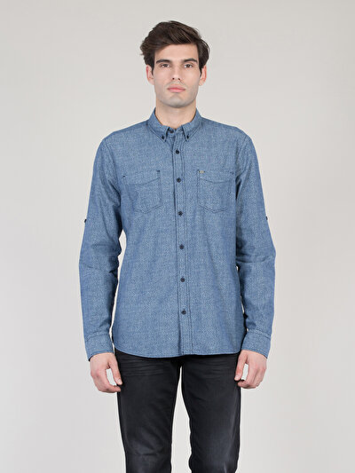 COLINS голубой COLINS голубой <br>Пол: мужской; Цвет: индиго; Размер INT: L;