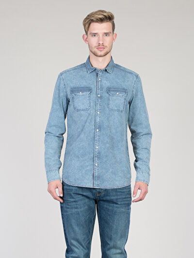 COLINS голубой COLINS голубой <br>Пол: мужской; Цвет: индиго; Размер INT: XL;