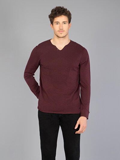 COLINS бордовый мужской свитеры COLINS бордовый мужской свитеры<br>Пол: мужской; Цвет: бордовый меланж; Размер INT: M;