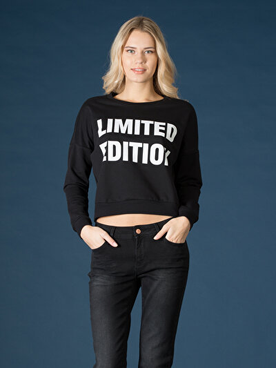 COLINS черный женский толстовки COLINS черный женский толстовки<br>Пол: женский; Цвет: черный; Размер INT: M;