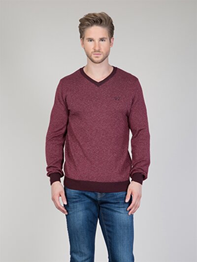 COLINS бордовый мужской свитеры COLINS бордовый мужской свитеры<br>Пол: мужской; Цвет: бордовый меланж; Размер INT: XL;