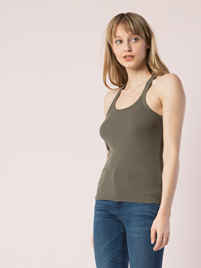 COLINS хаки женский майки COLINS хаки женский майки<br>Пол: женский; Цвет: хаки; Размер INT: S;