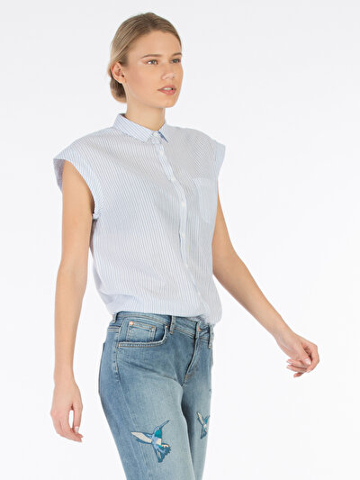 COLINS голубой COLINS голубой <br>Пол: женский; Цвет: голубой; Размер INT: S;