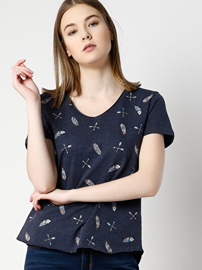 COLINS голубой COLINS голубой <br>Пол: женский; Цвет: индиго меланж; Размер INT: XS;