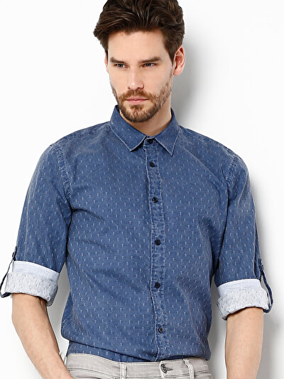 COLINS голубой COLINS голубой <br>Пол: мужской; Цвет: индиго; Размер INT: L;