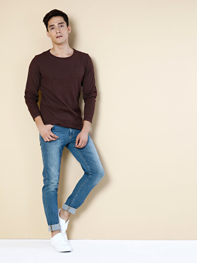 COLINS бордовый мужской футболки длинный рукав COLINS бордовый мужской футболки длинный рукав<br>Пол: мужской; Цвет: бордовый; Размер INT: S;