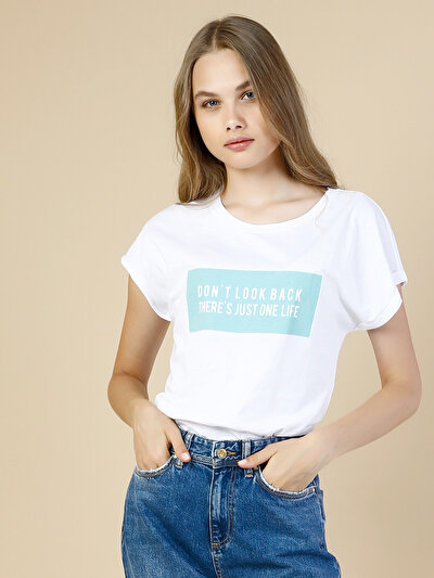 COLINS белый женский футболки короткий рукав COLINS белый женский футболки короткий рукав<br>Пол: женский; Цвет: белый; Размер INT: S;