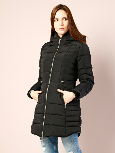 COLINS черный женский пальто COLINS черный женский пальто<br>Пол: женский; Цвет: черный; Размер INT: L;