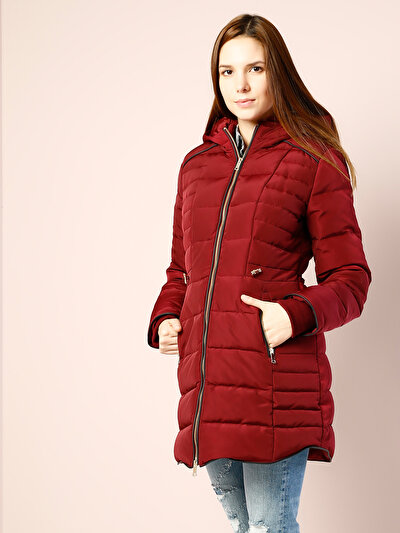 COLINS бордовый женский пальто COLINS бордовый женский пальто<br>Пол: женский; Цвет: бордовый; Размер INT: M;