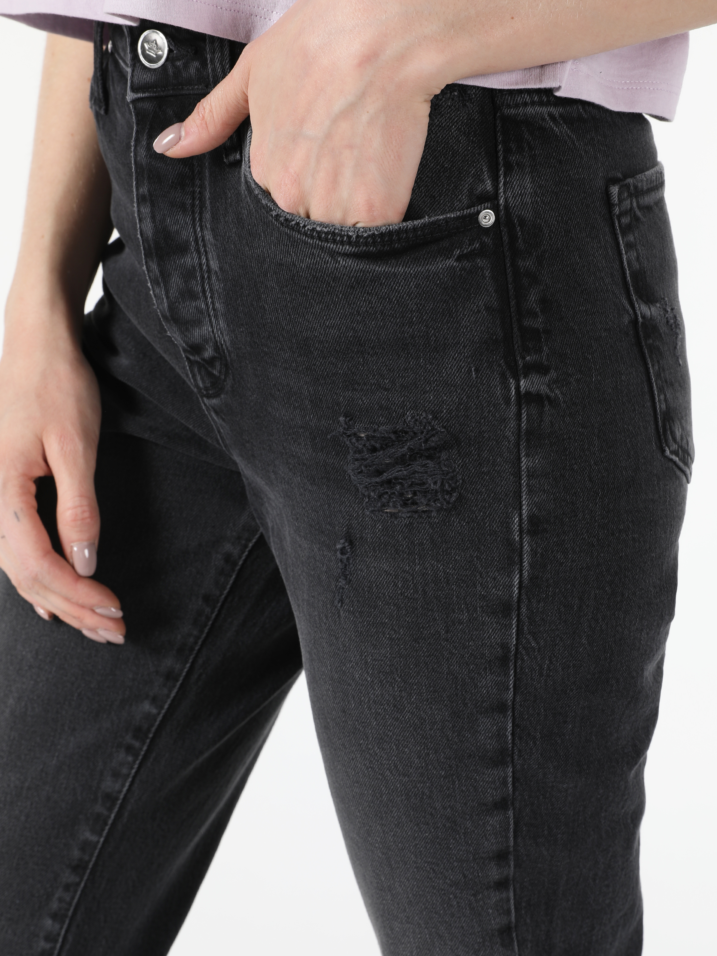 Показать информацию о Slim fit средний талия узкие женские джинсы