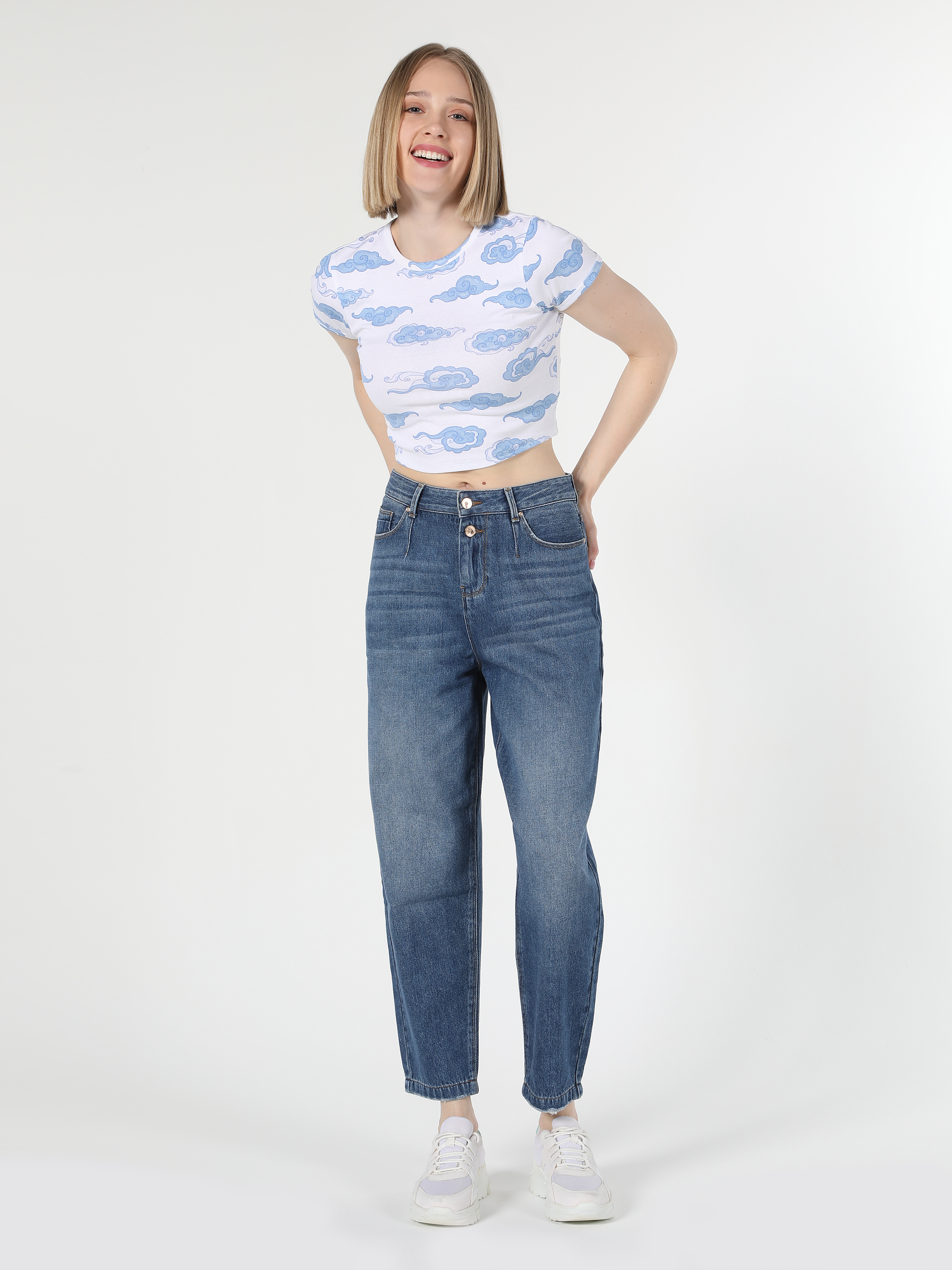 Показать информацию о Женские джинсы slouchy fit повышающийся силуэт узкий крой