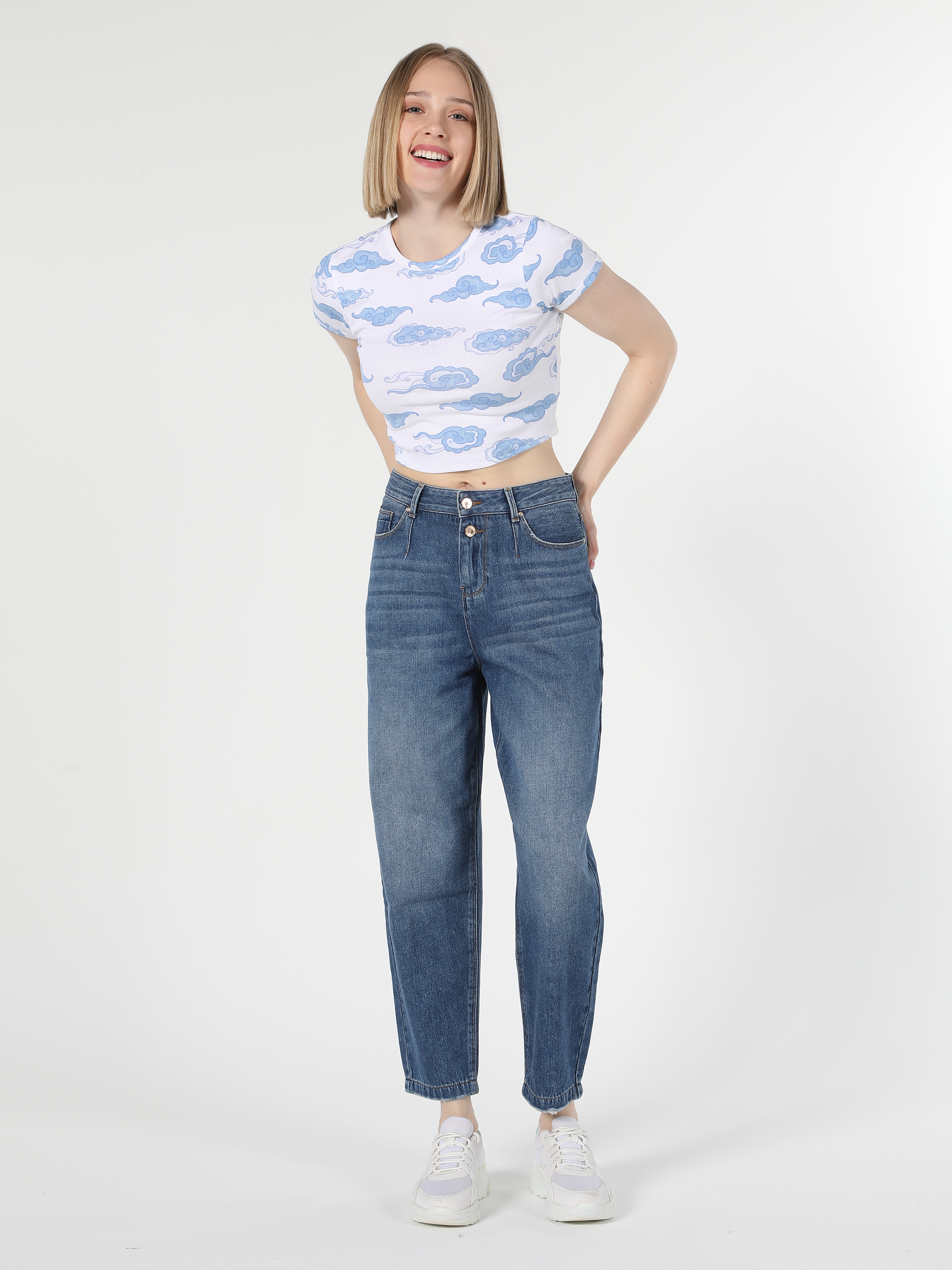 Показать информацию о Женские джинсы slouchy fit повышающийся силуэт узкий крой