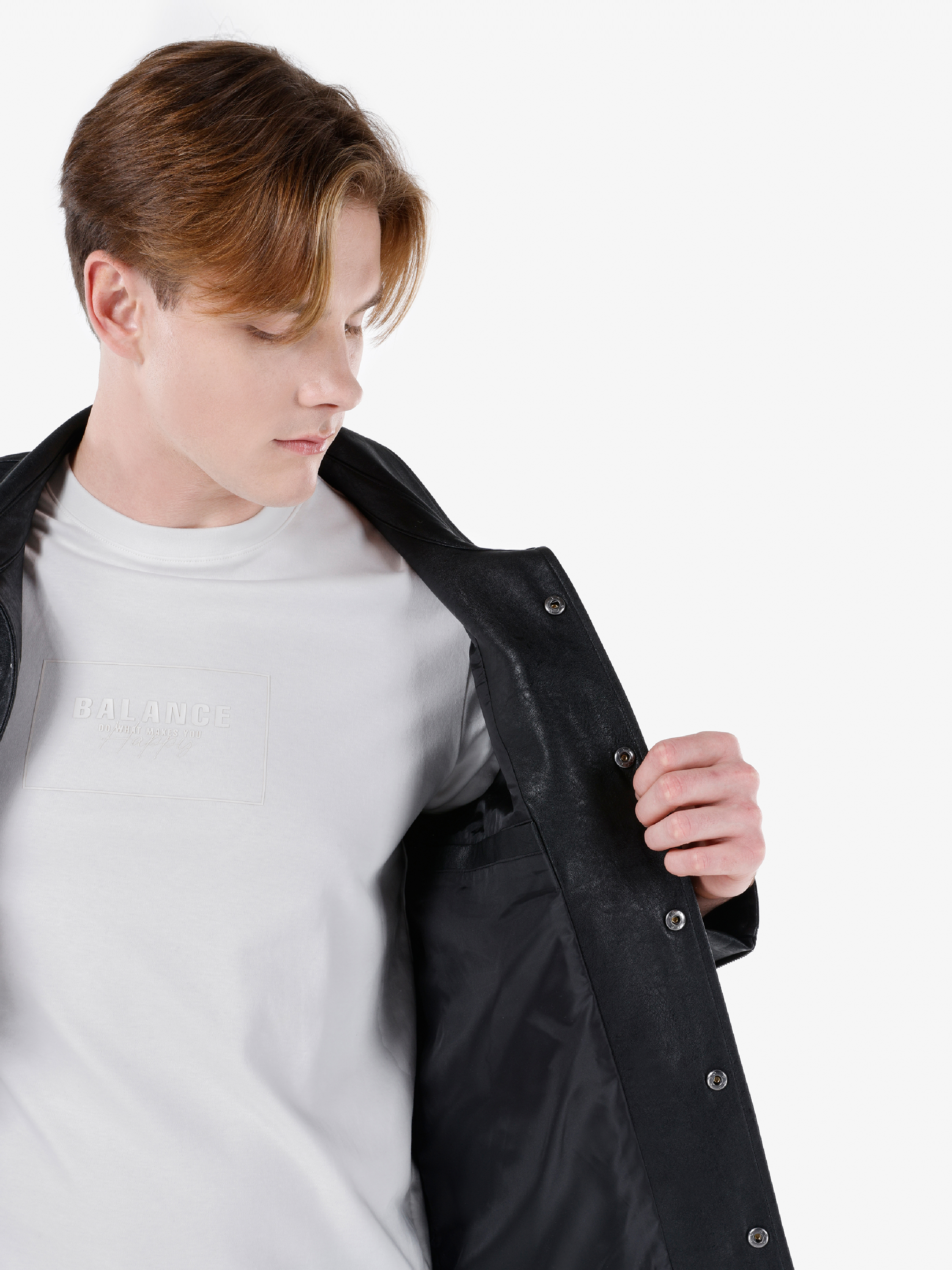 Показать информацию о Slim fit мужское черное пальто из полиуретана