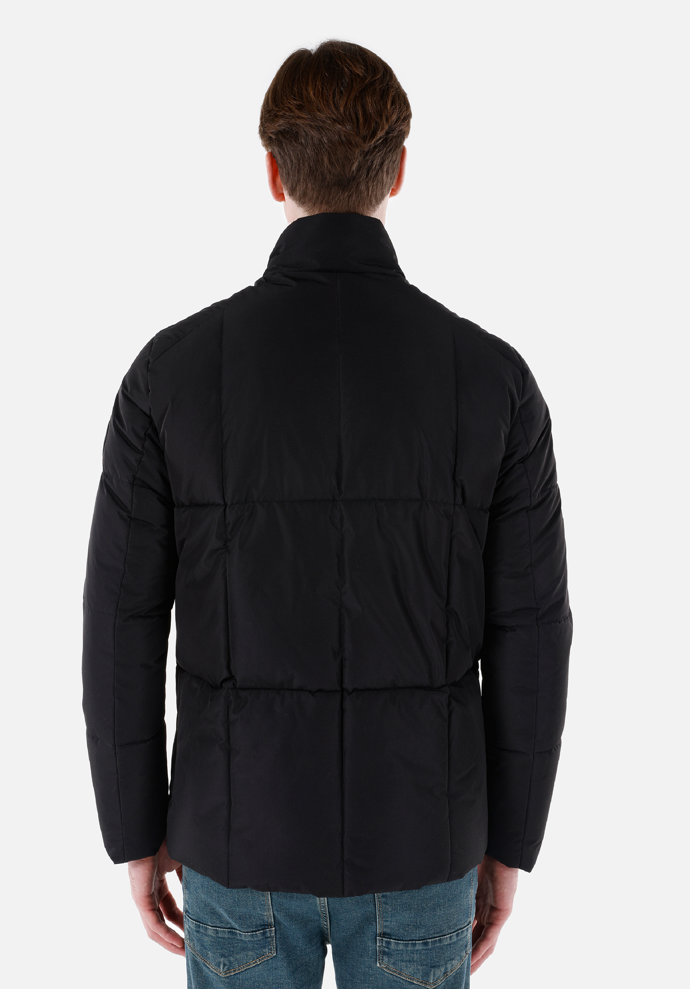 Показать информацию о Slim fit мужское черное пальто