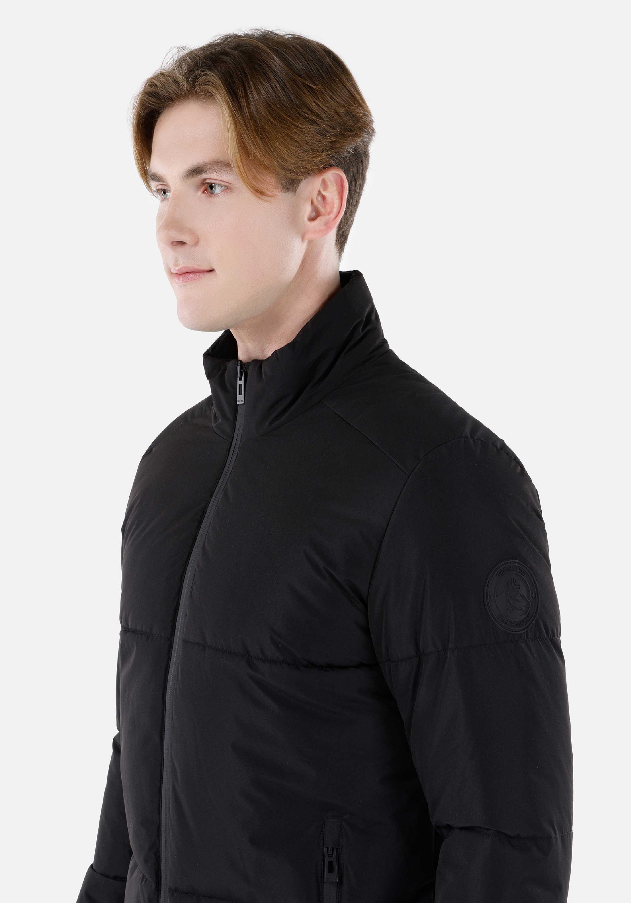 Показать информацию о Slim fit мужское черное пальто