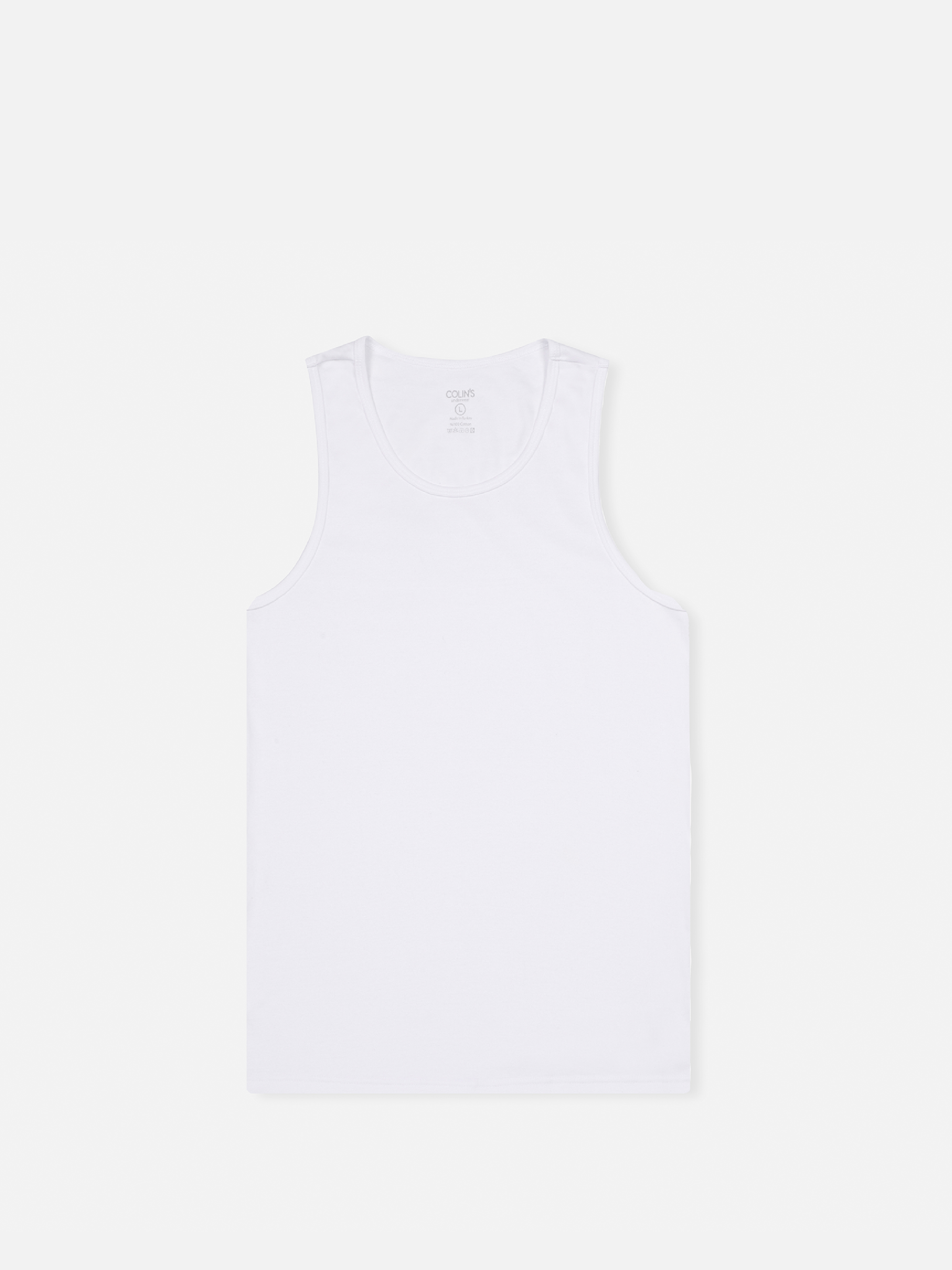 Показать информацию о Мужская белая майка modern fit