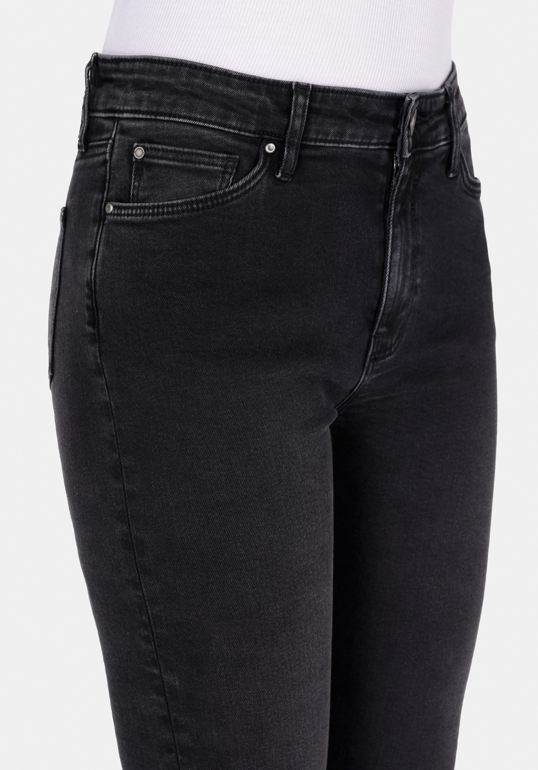 Показать информацию о Женские черные джинсы skinny fit средняя посадка