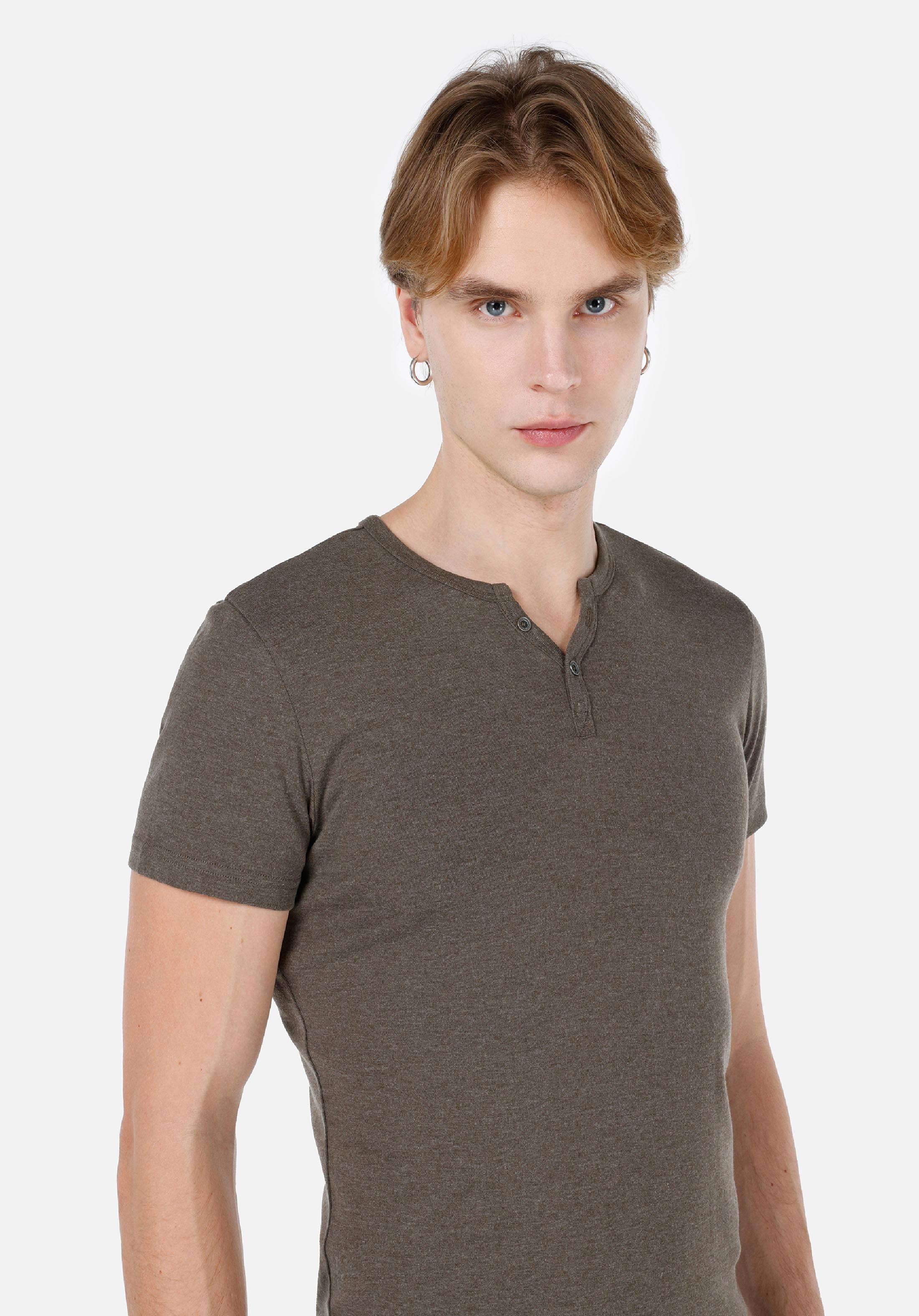 Показать информацию о Slim fit планка горловина прямая мужская зеленая футболка с коротким рукавом