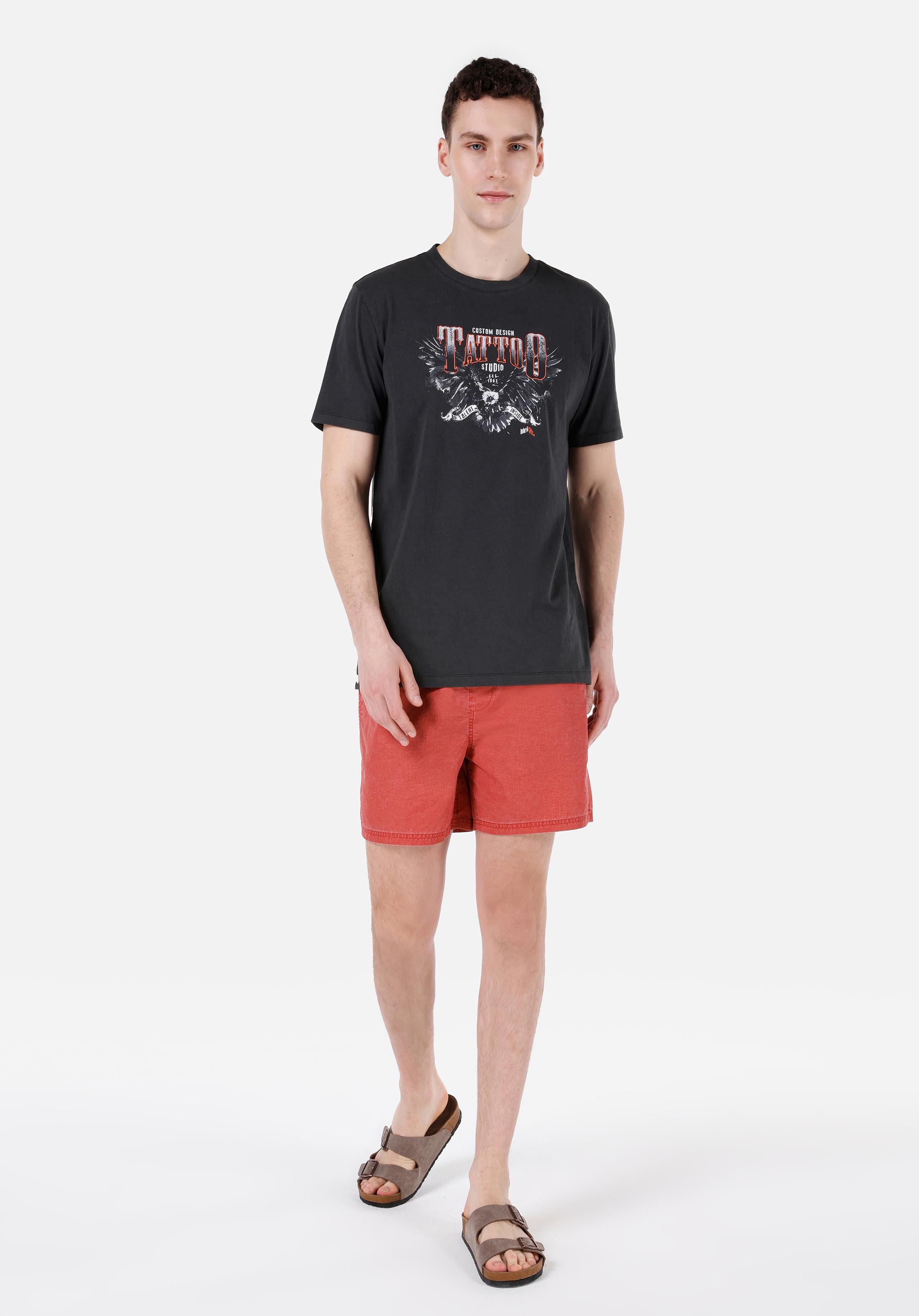 Показать информацию о Slim fit мужские красные плавательные шорты