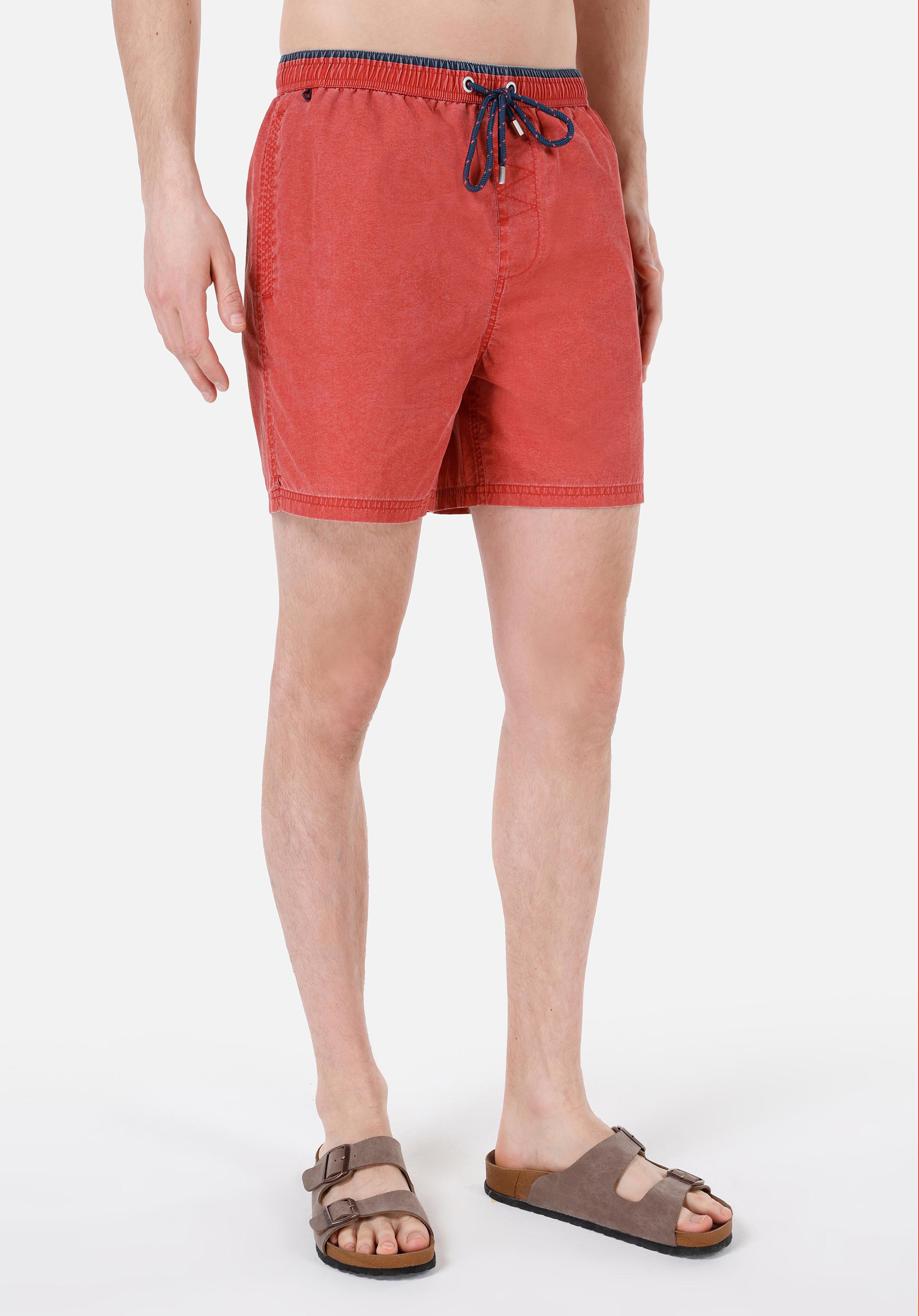 Показать информацию о Slim fit мужские красные плавательные шорты