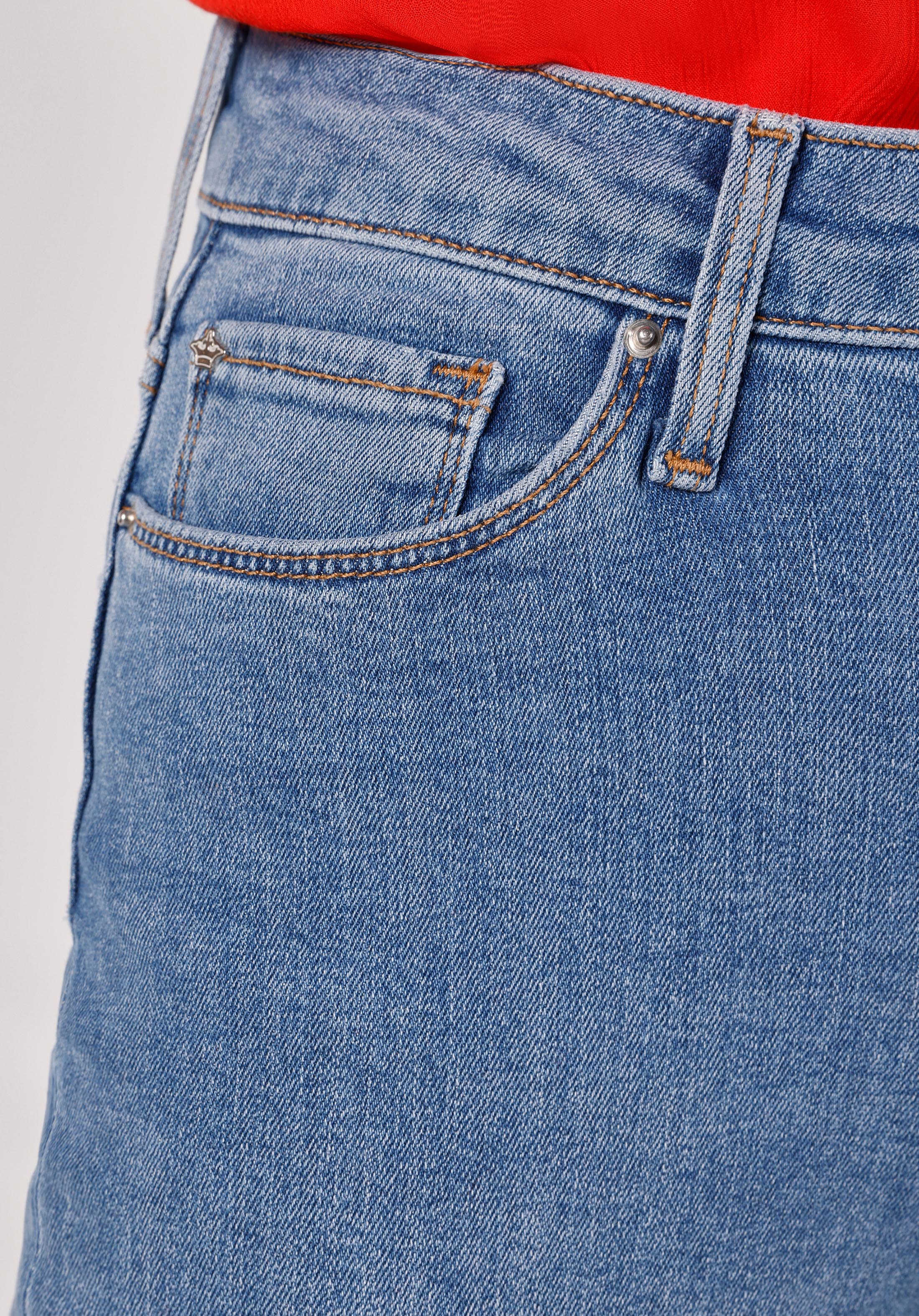 Показать информацию о Женские джинсы деним slim fit прямые средняя посадка