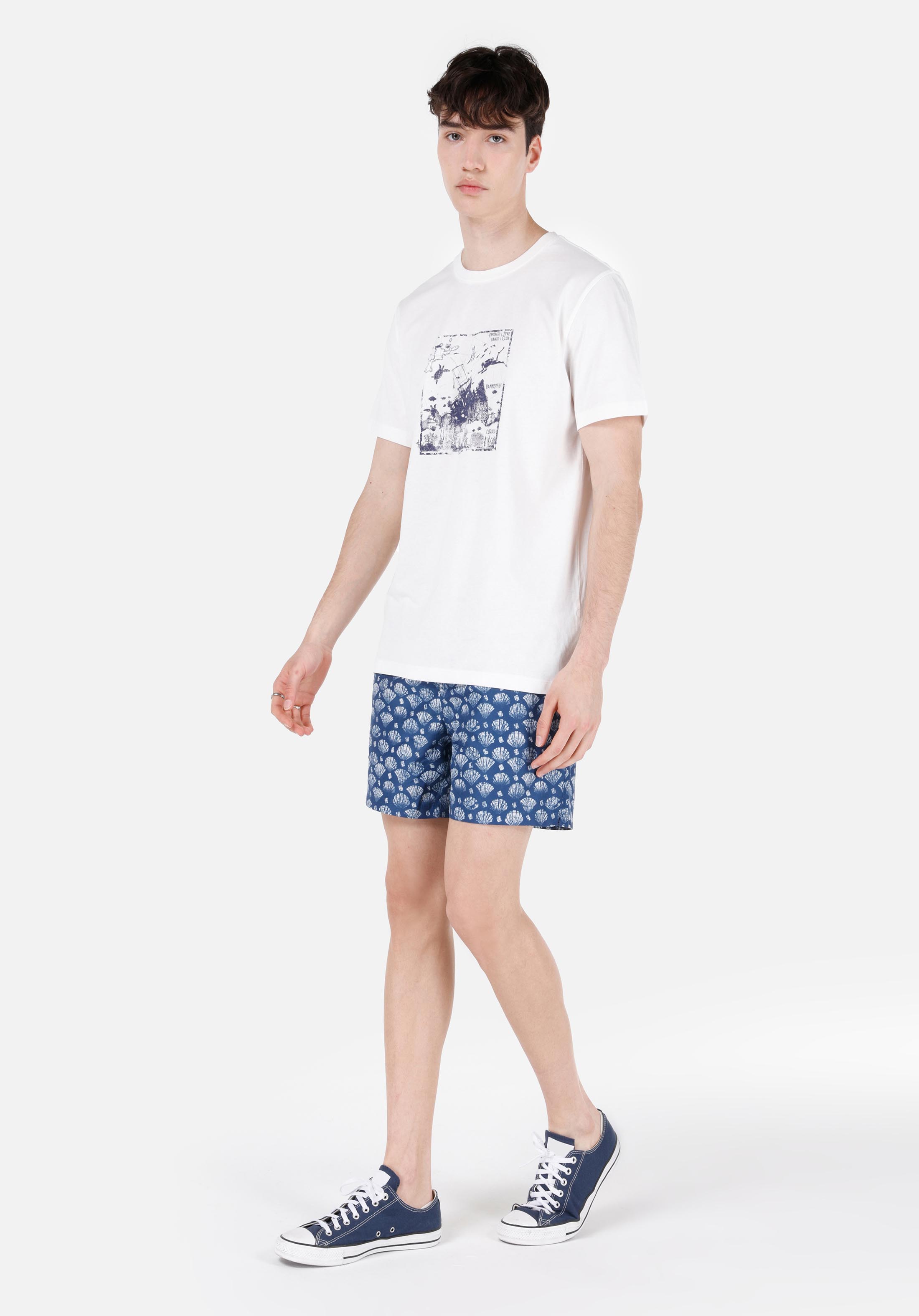 Показать информацию о Slim fit мужские темно-синие плавательные шорты