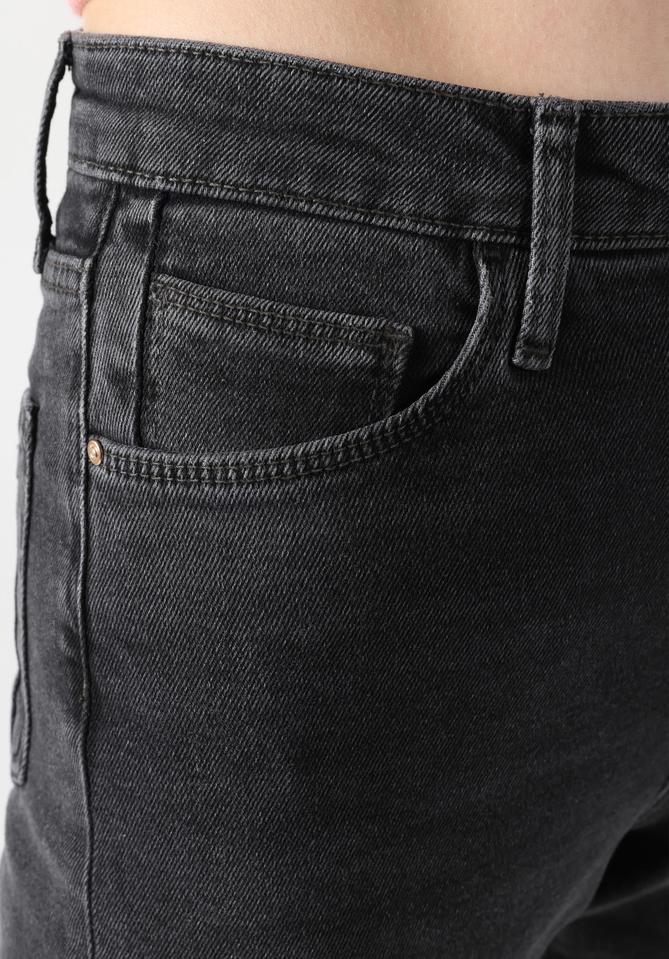 Показать информацию о Slim fit средняя талия узкие женские серые джинсы