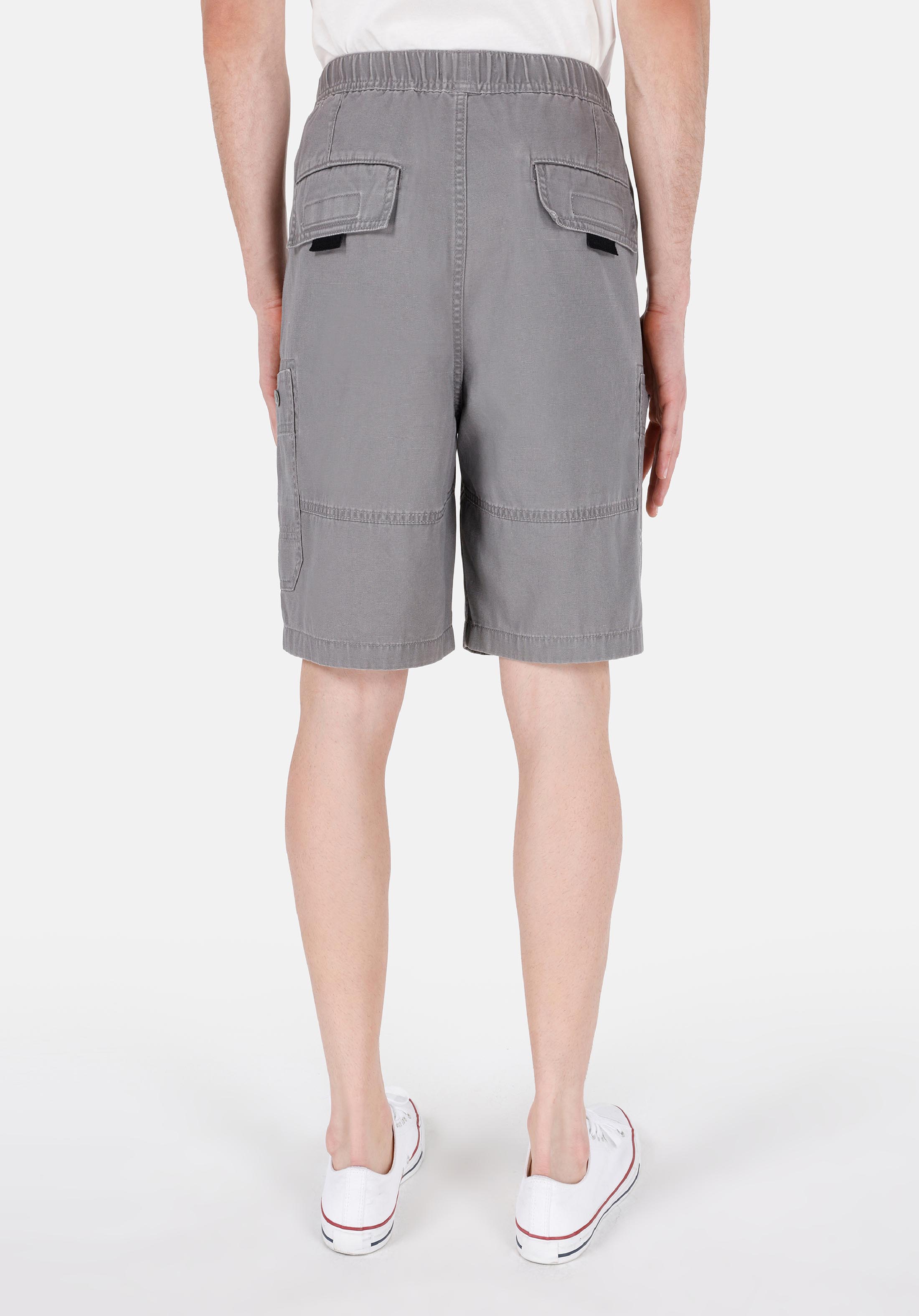 Показать информацию о Comfort fit mid way прямые мужские серые шорты