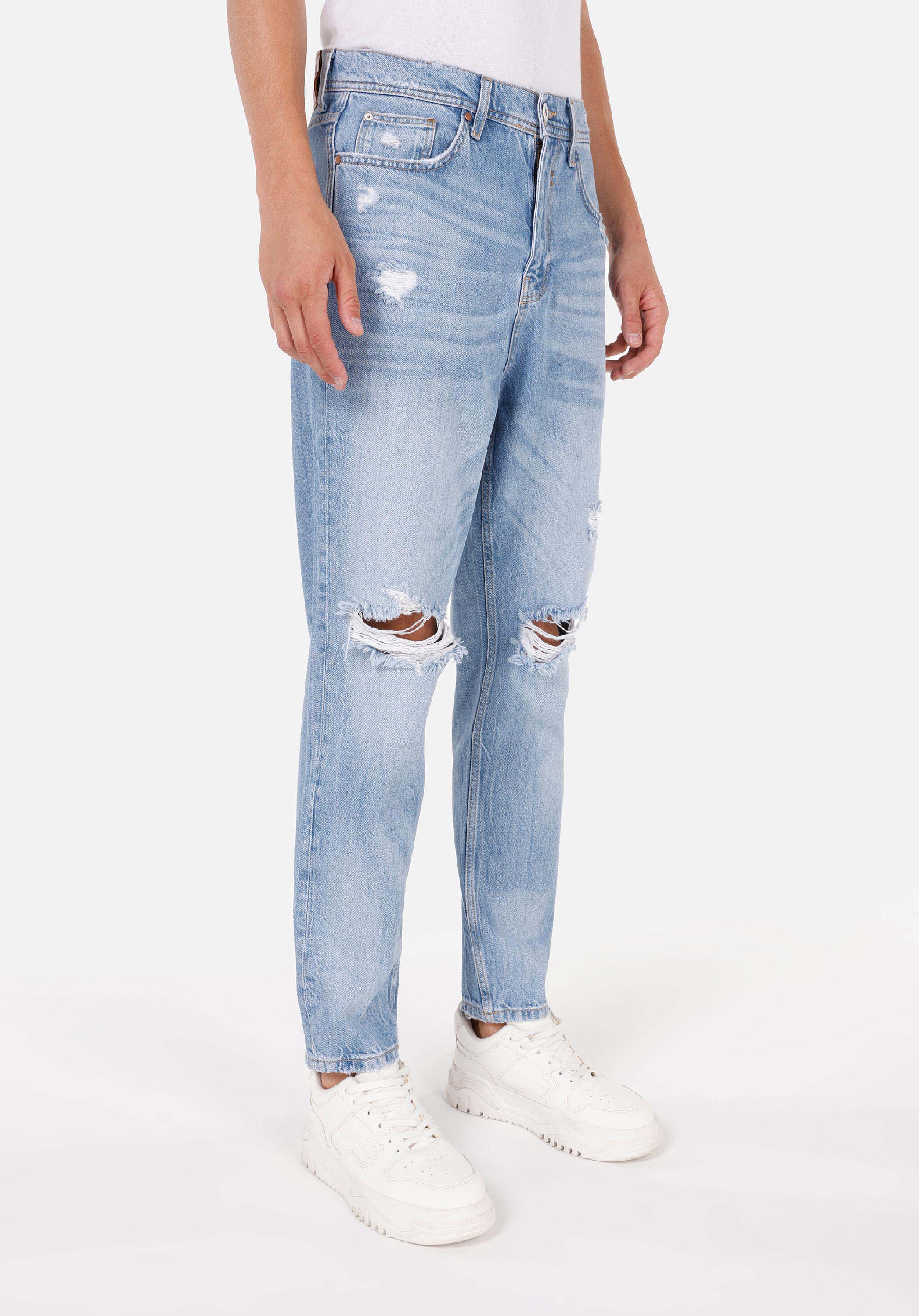 Показать информацию о Мужские индиго джинсы loose tapered fit