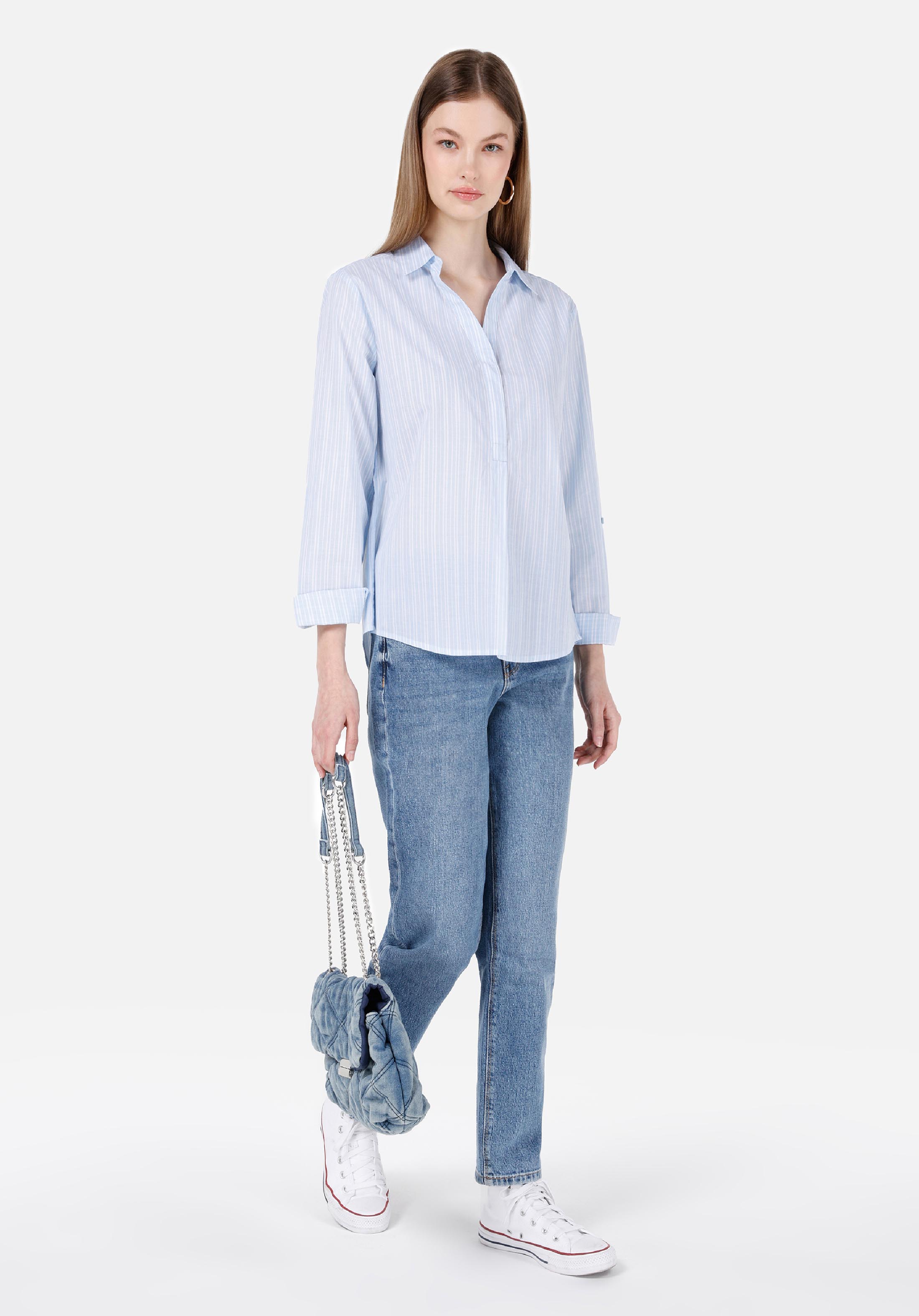 Показать информацию о Mom fit slim leg женские джинсы цвета индиго
