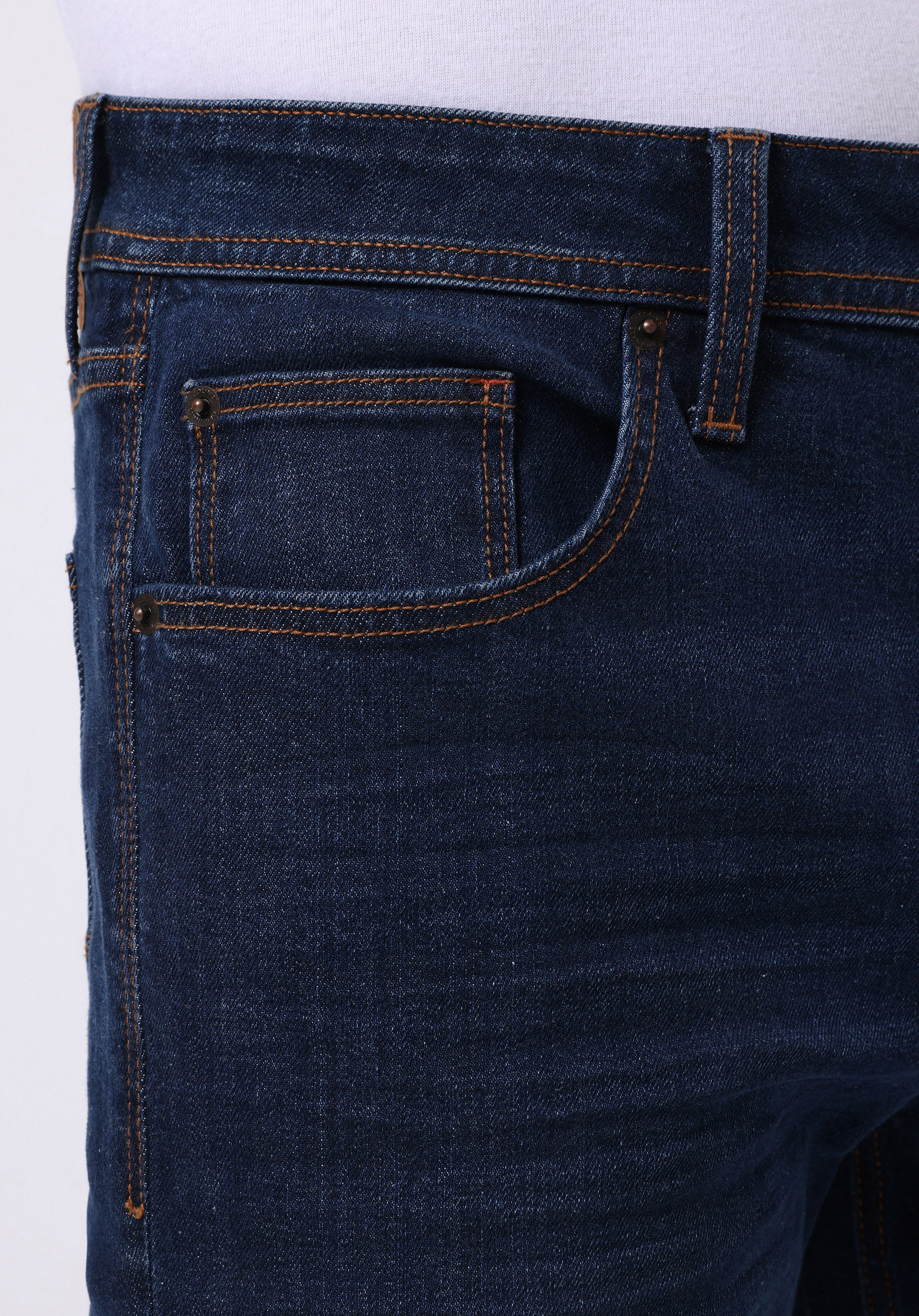 Показать информацию о Мужские джинсы темный индиго straight fit прямые низкая посадка