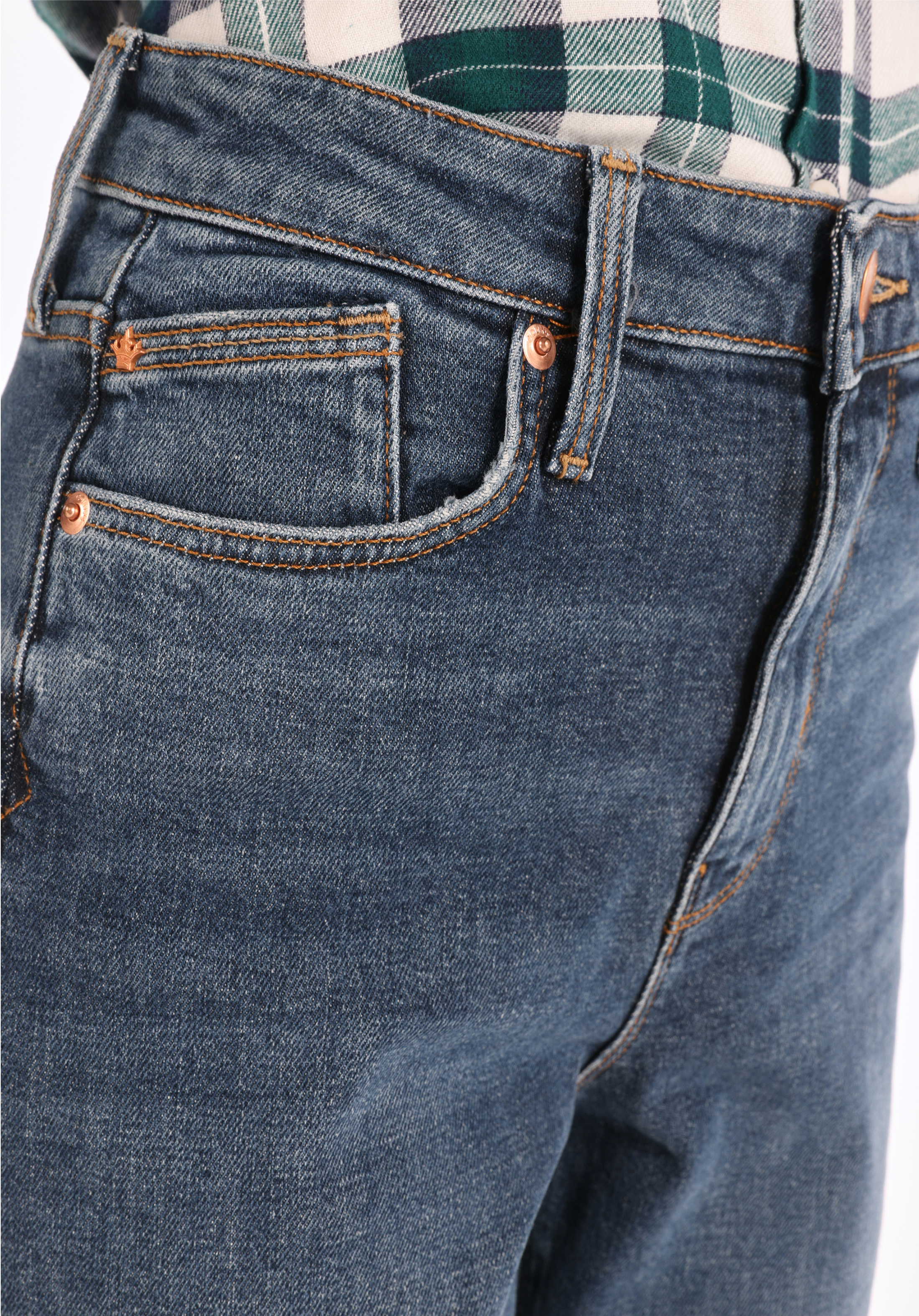 Показать информацию о Slim fit средняя талия узкие женские джинсы цвета индиго