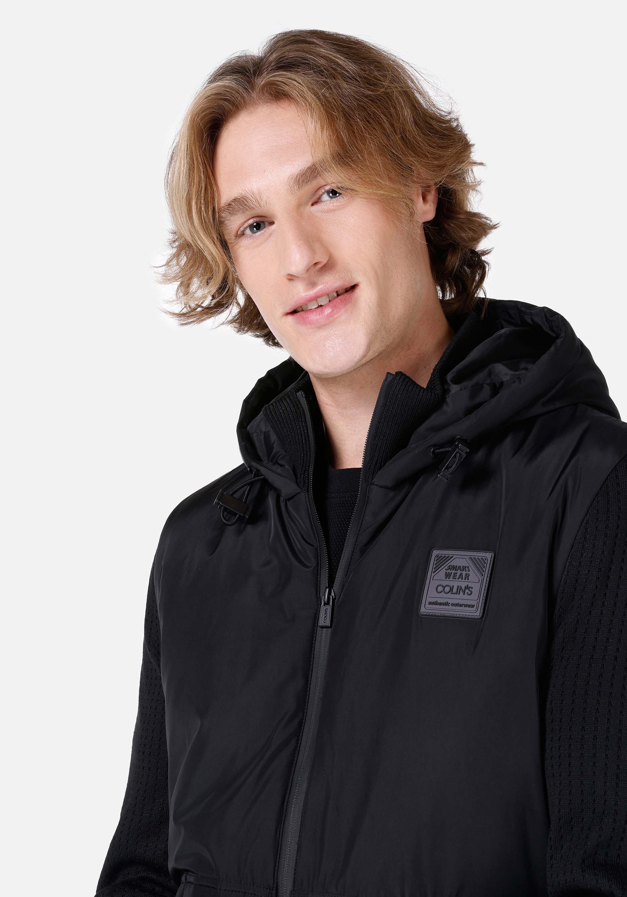 Показать информацию о Slim fit мужское черное пальто