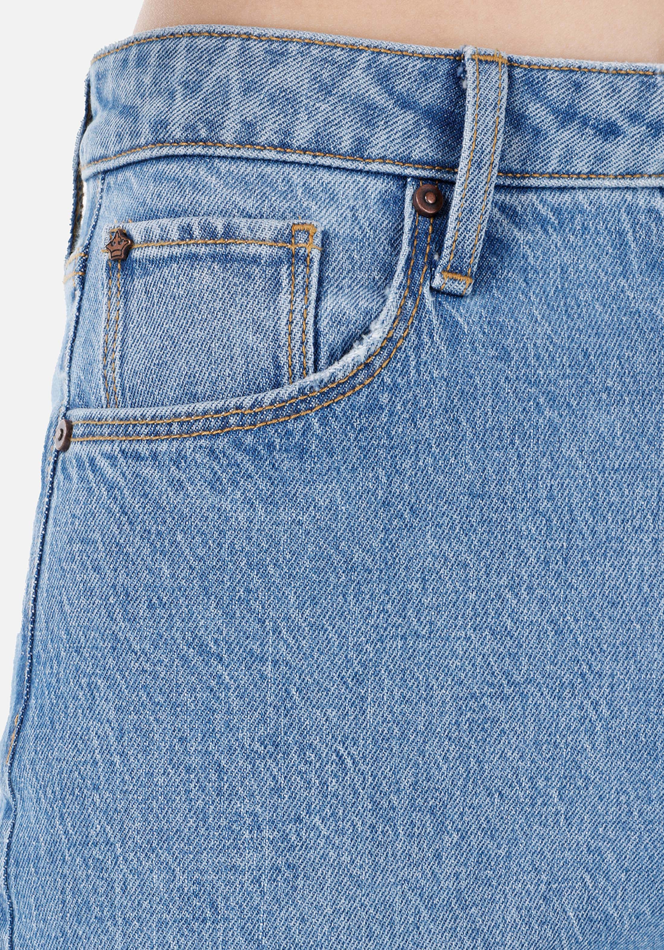 Показать информацию о Mom fit поднимающаяся талия уменьшающиеся ноги женские джинсы цвета индиго