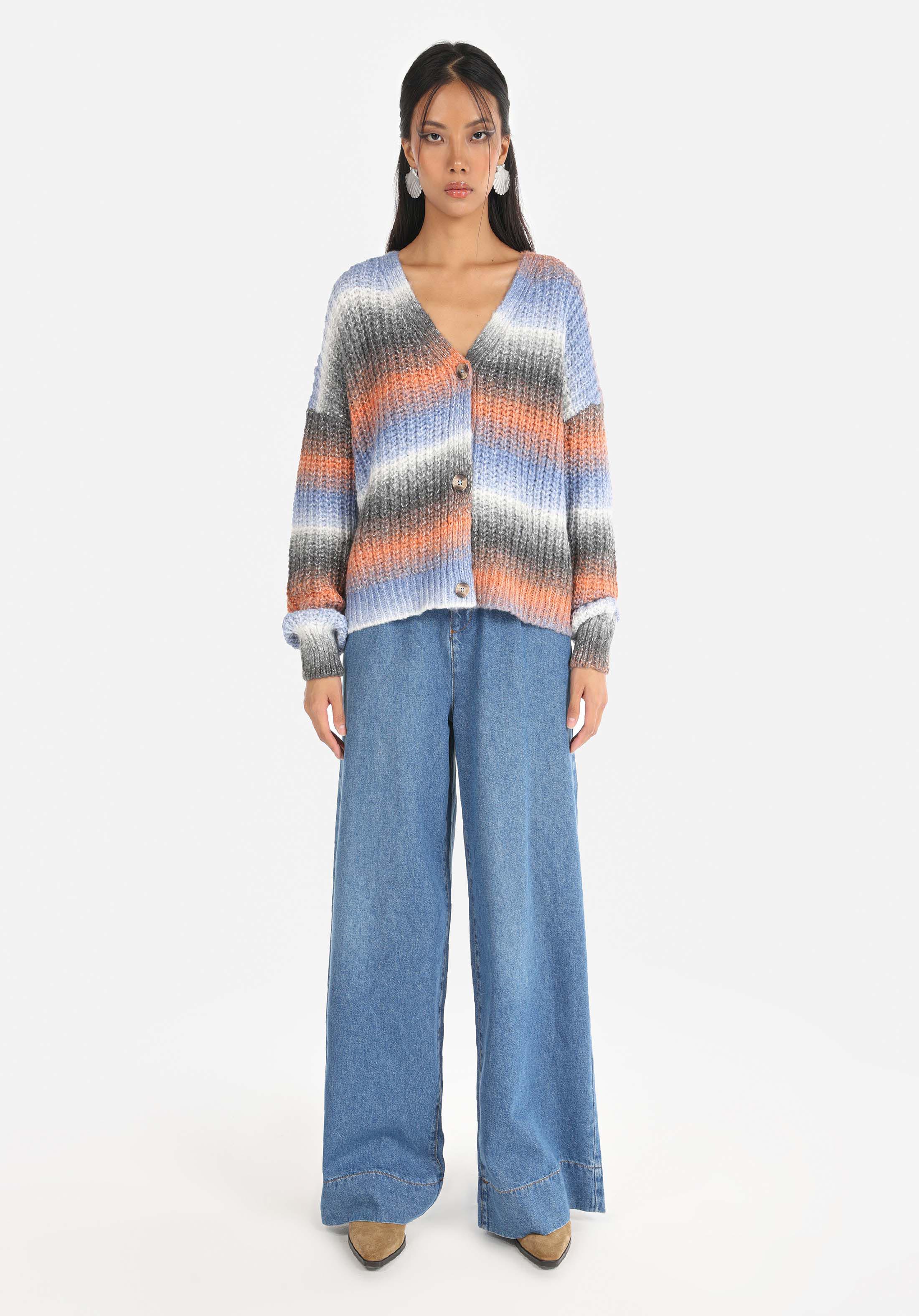 Показать информацию о Женский разноцветный кардиган regular fit