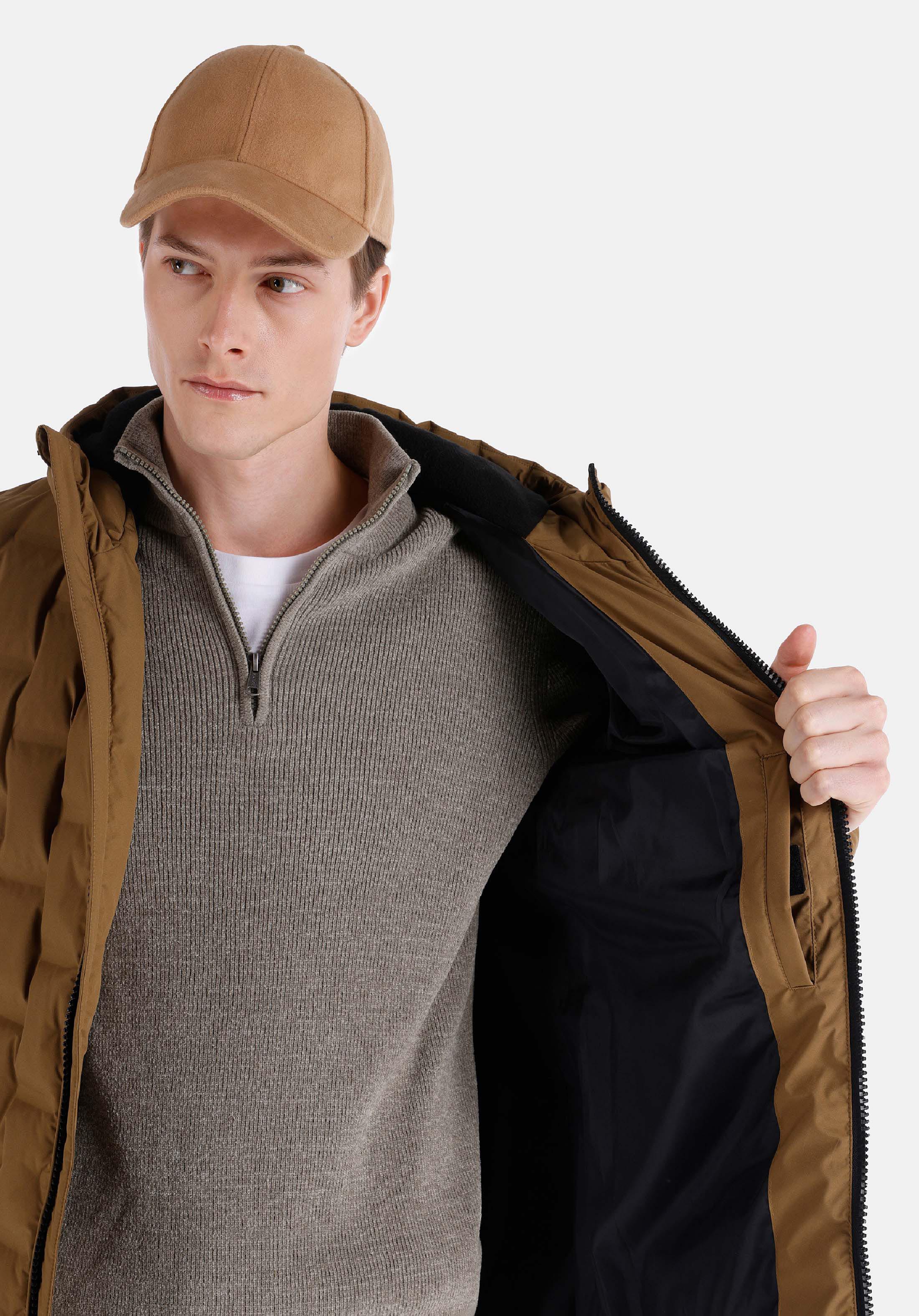 Показать информацию о Slim fit мужское коричневое пальто