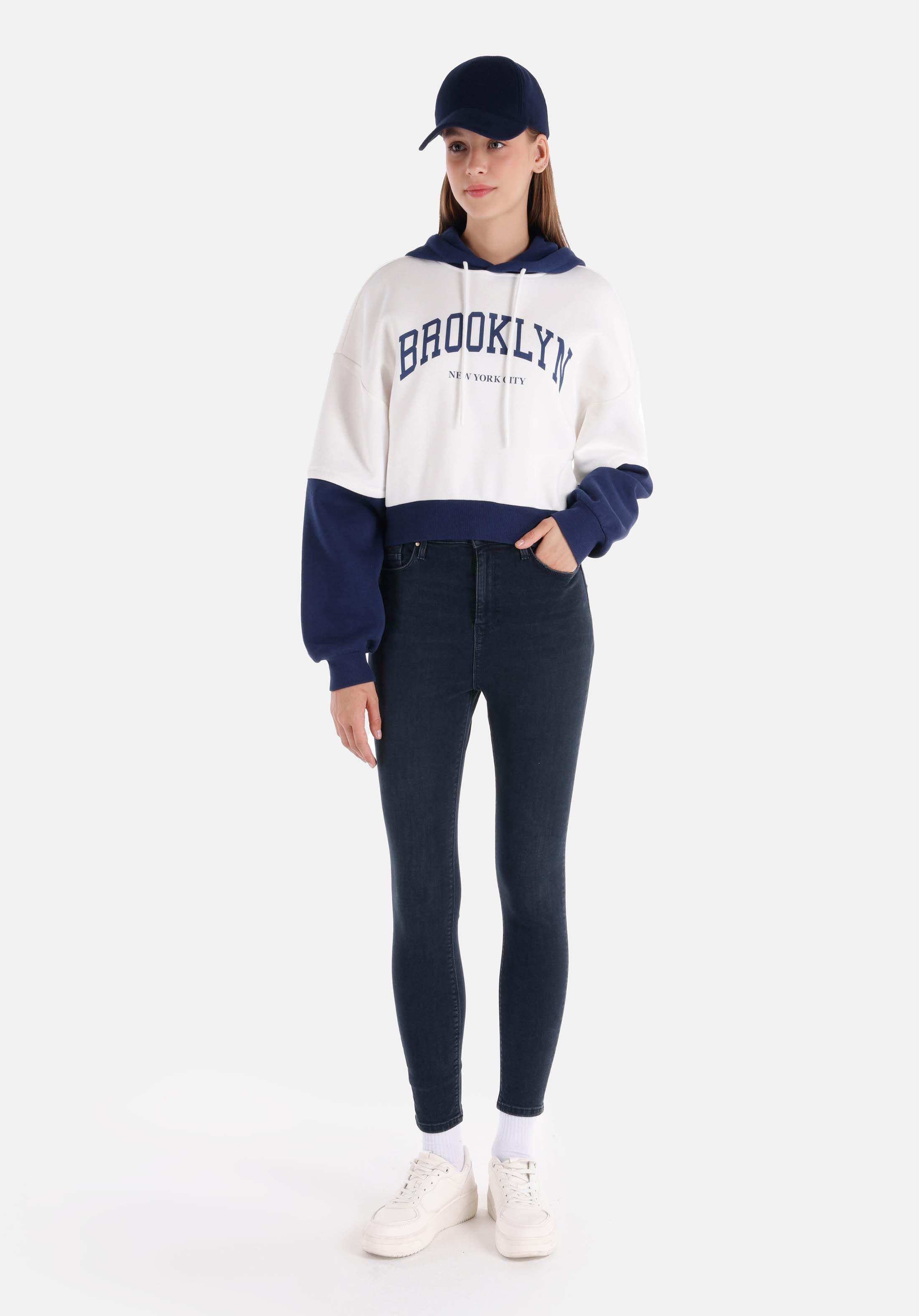 Показать информацию о Женские джинсы темный индиго skinny fit завышенная посадка