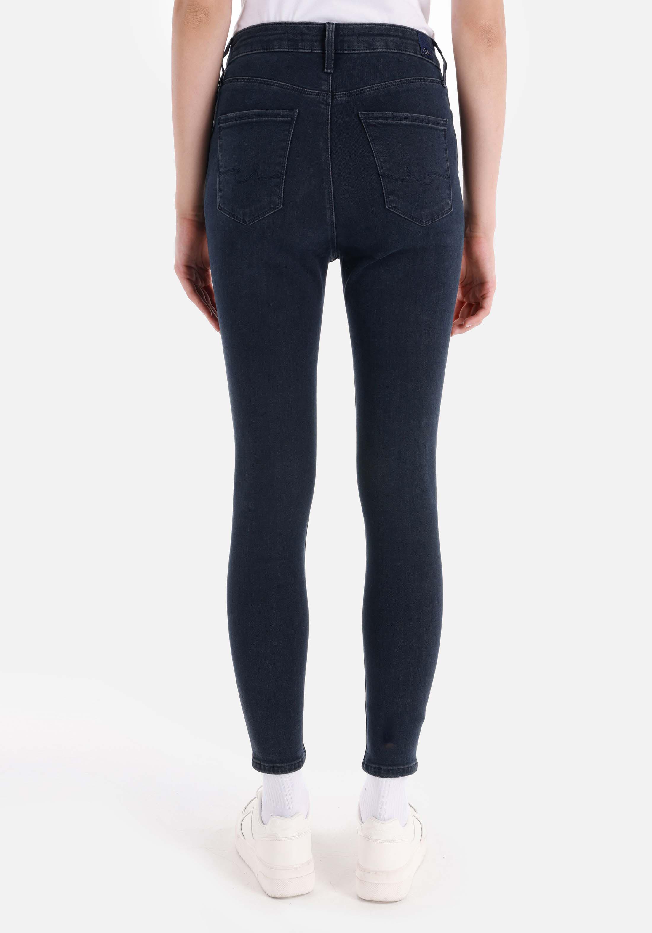 Показать информацию о Женские джинсы темный индиго skinny fit завышенная посадка