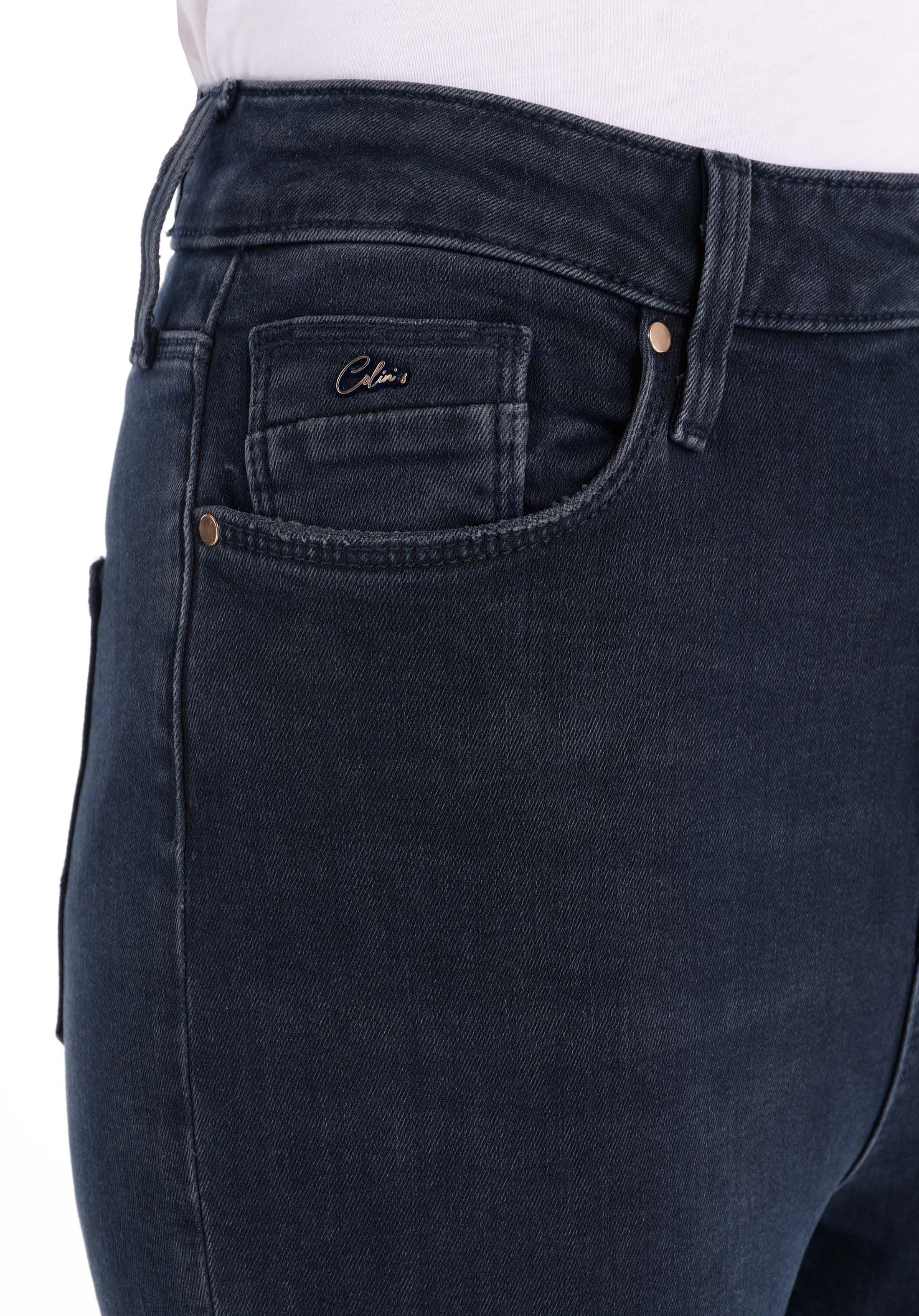Показать информацию о Женские джинсы темный индиго skinny fit завышенная посадка